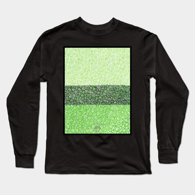 Green Arrow Circle Design Long Sleeve T-Shirt by pbdotman